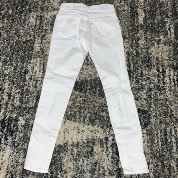 Levi Strauss 711 Skinny White Denim Jean Sz 25 Neutral Versatile Chic - Picture 4 of 5
